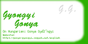 gyongyi gonya business card